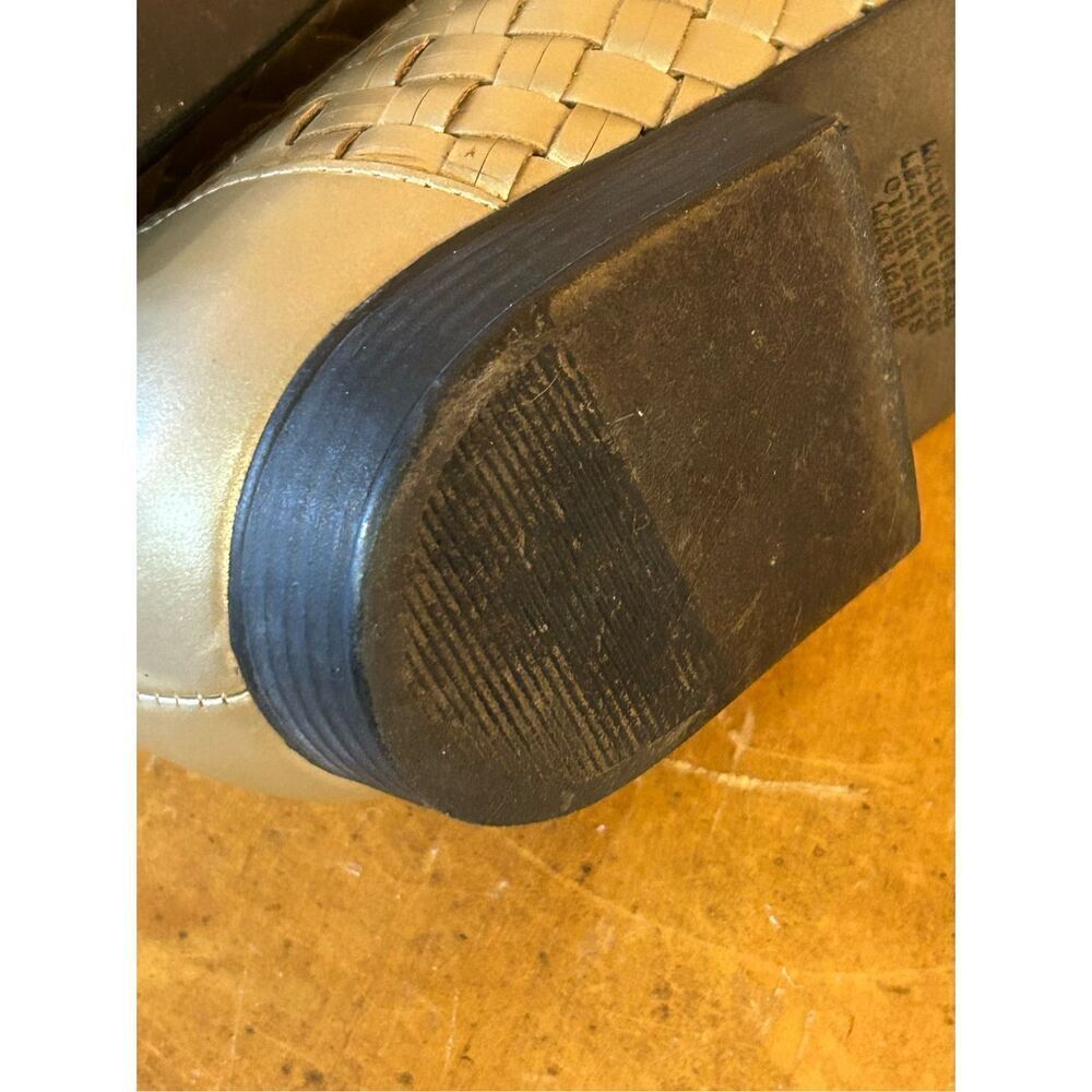 Naturalizer Woven Brazil Leather Ballet Flats Loafers Shoes Womens 7.5N Pewter - Picture 9 of 11